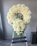 Classic White Rose Memorial Wreath
