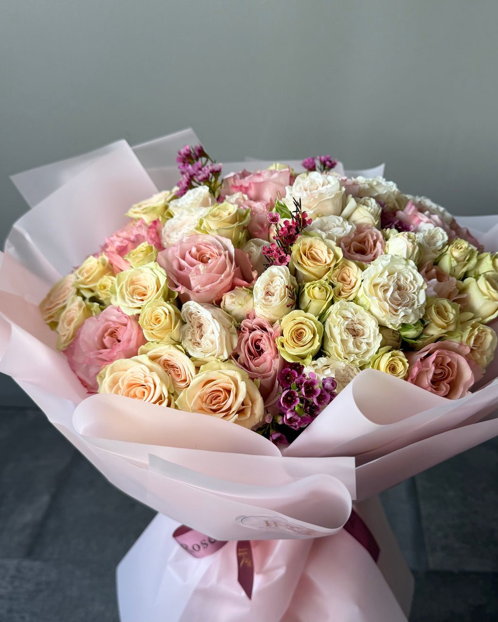 Pastel Rose Garden Bouquet