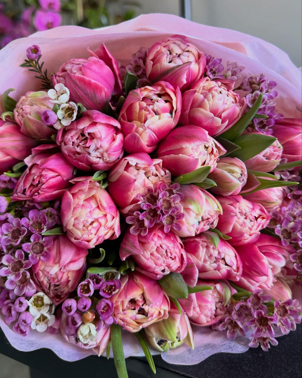 Peony Tulip Kiss Bouquet
