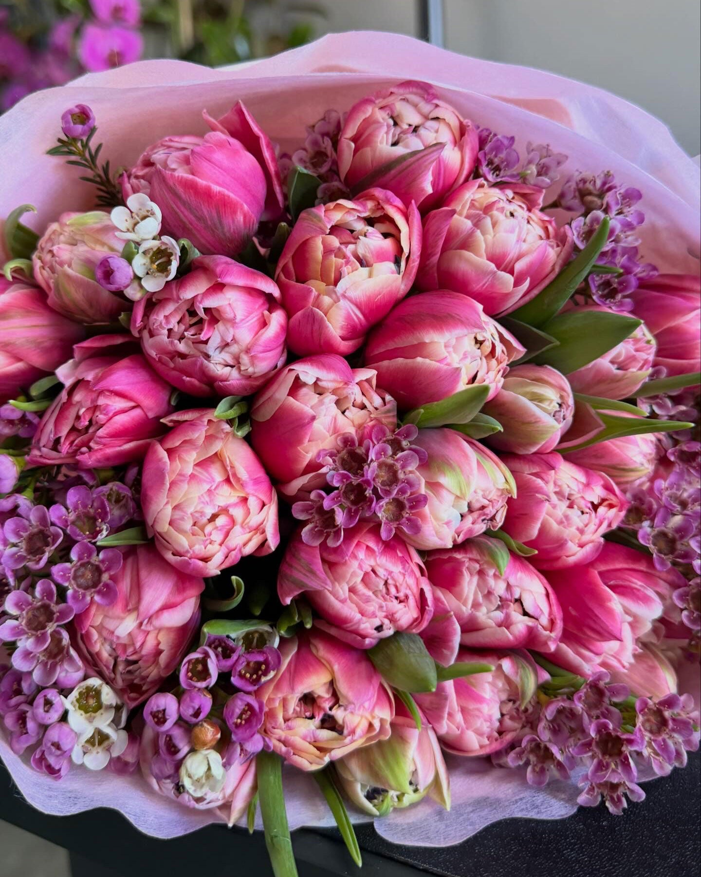 Peony Tulip Kiss Bouquet