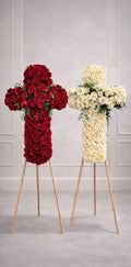 Red Rose Cross Standing Spray