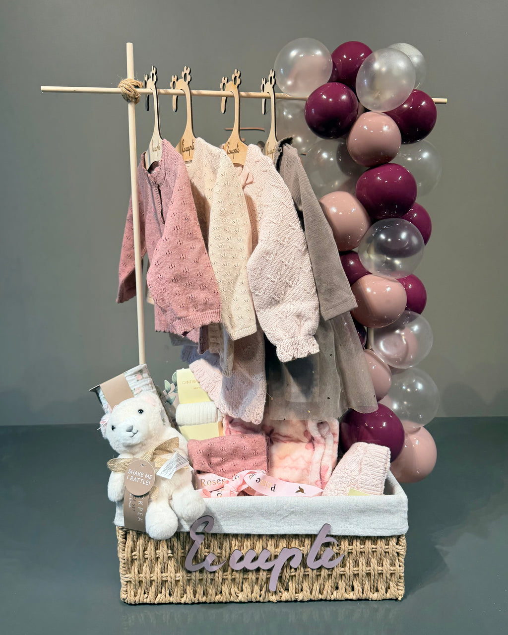 Personalized Gift Basket with Balloons