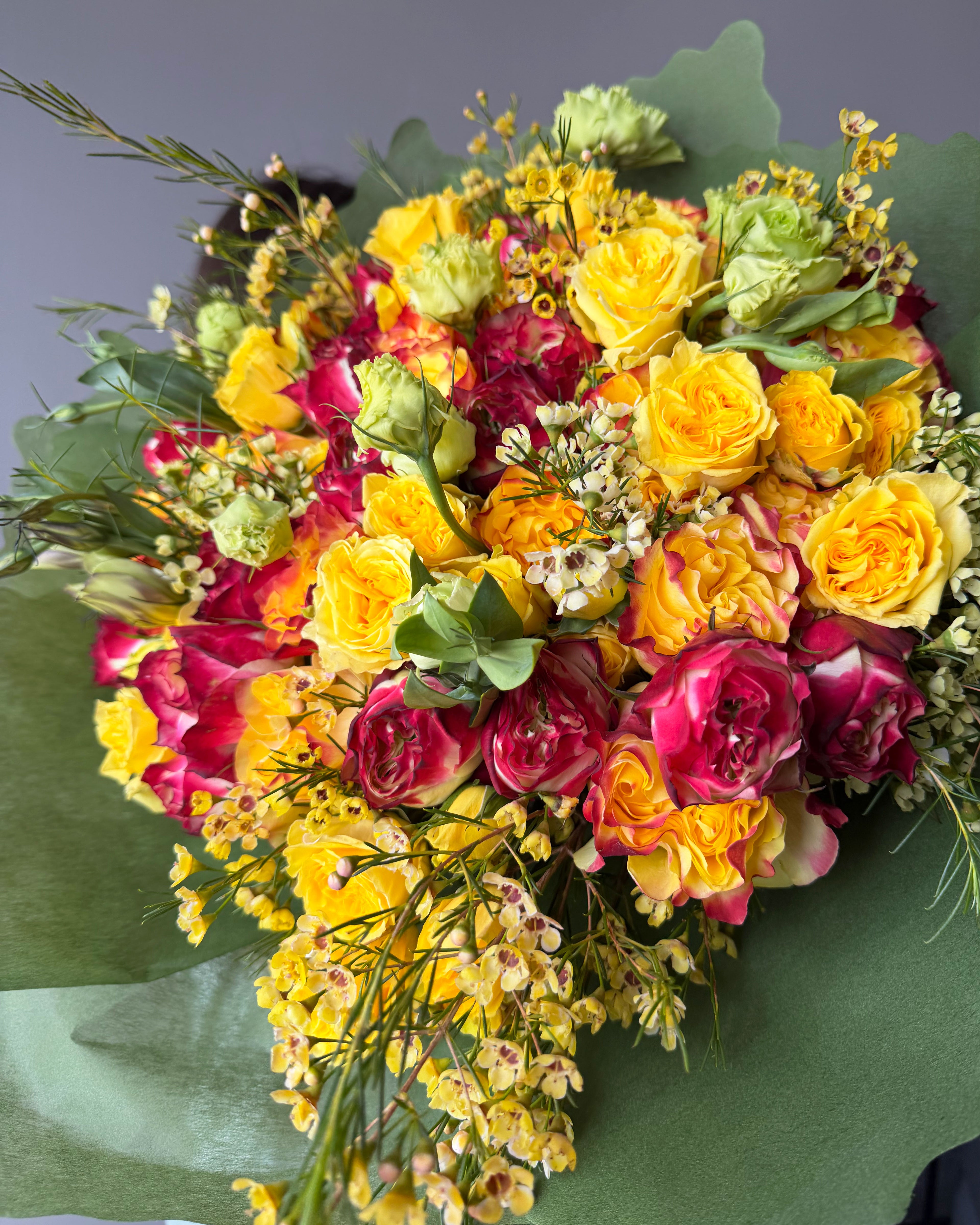 Citrus Sunset Roses Bouquet