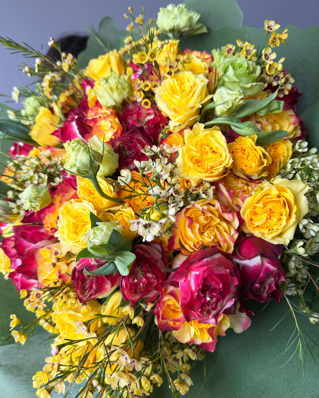 Citrus Sunset Roses Bouquet