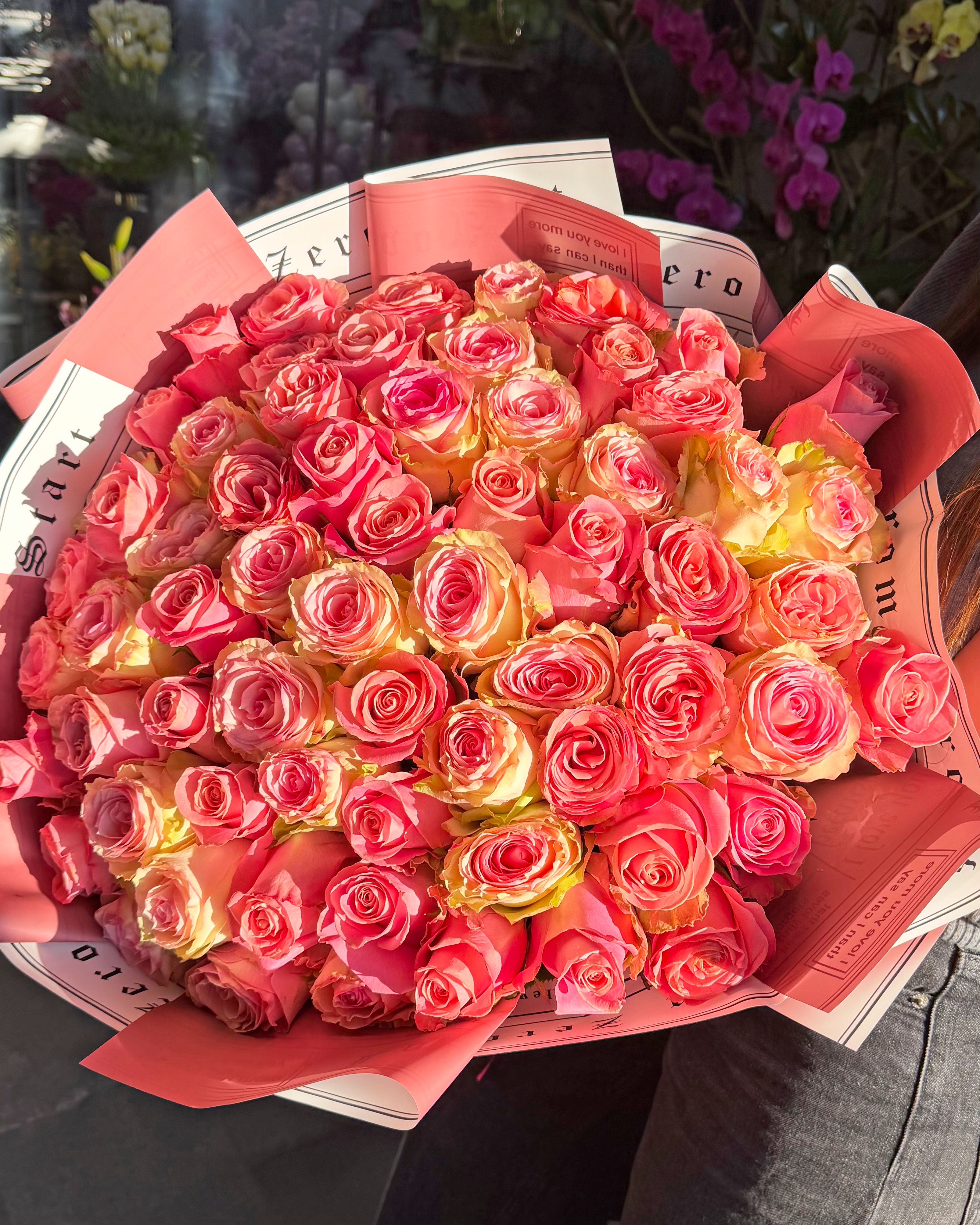 75 Blush Pink Garden Roses Bouquet