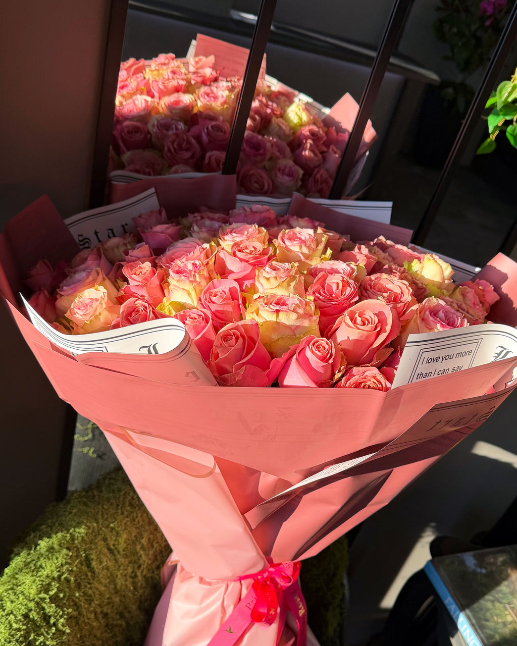 75 Blush Pink Garden Roses Bouquet