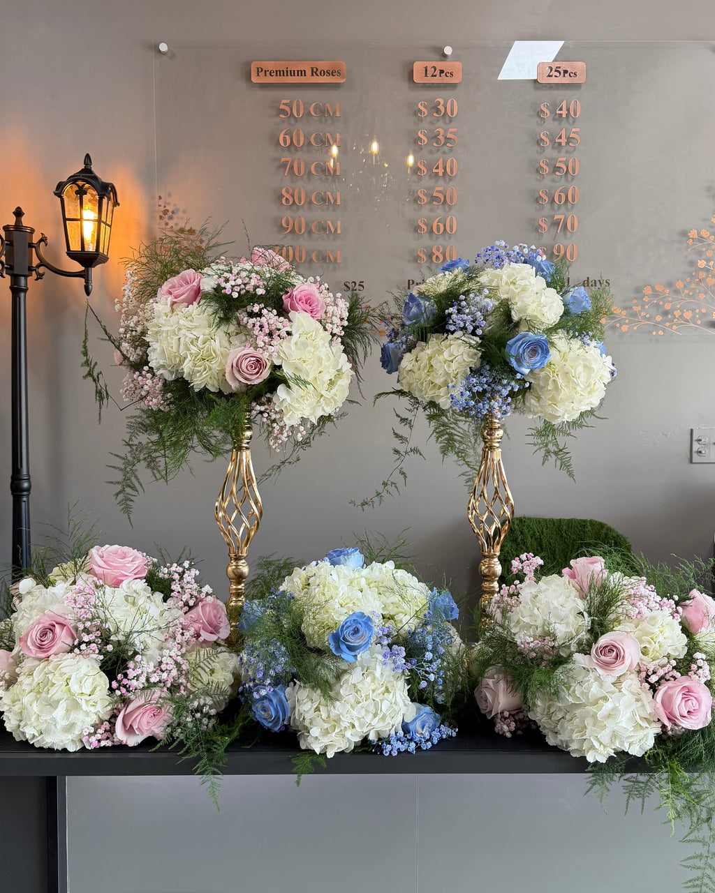 Pink & Blue Cloud Centerpieces