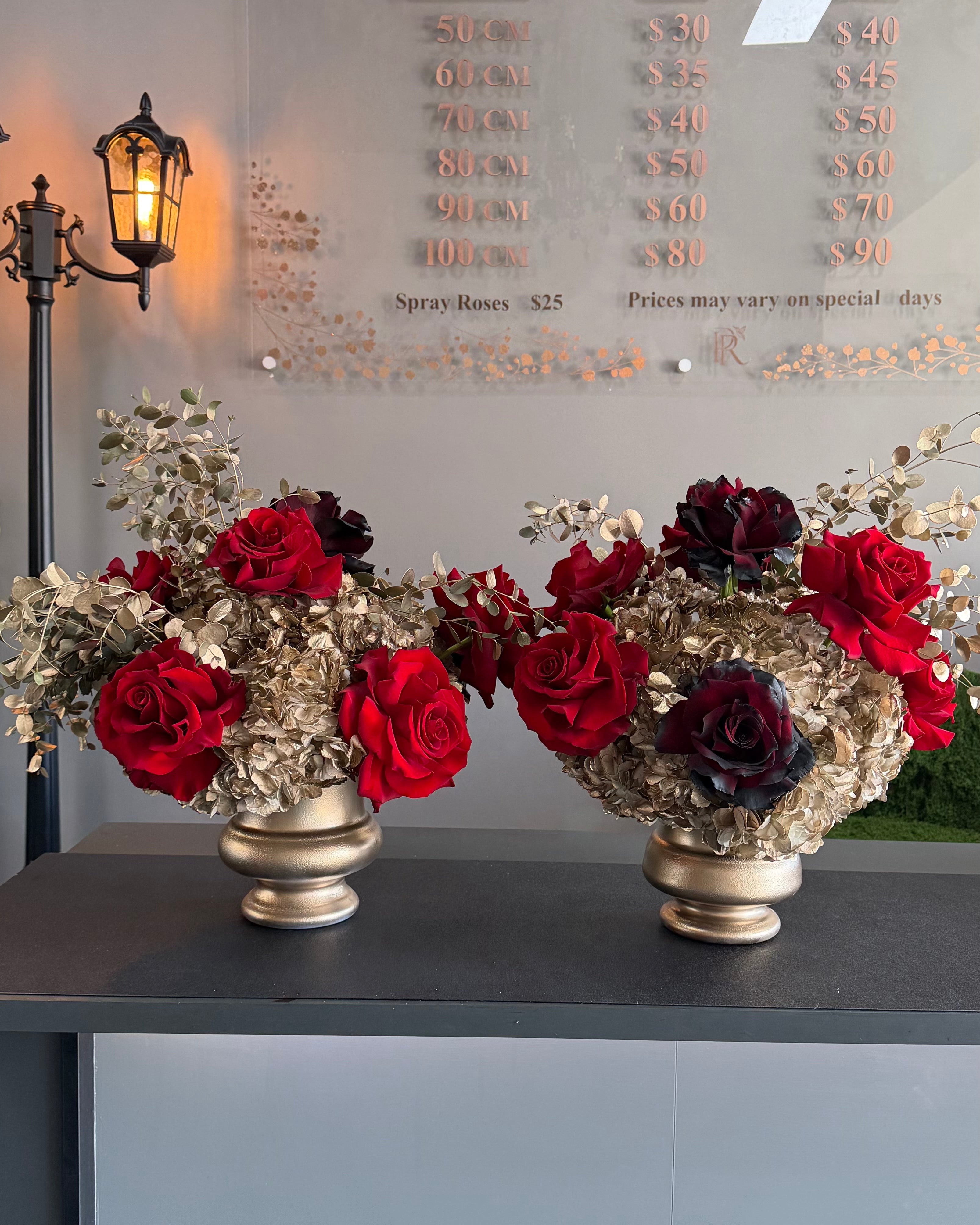 Golden Cloud Centerpieces