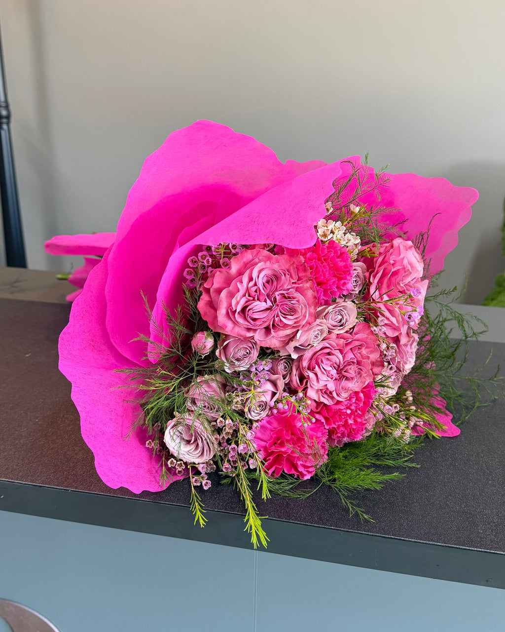 Fuchsia Rose Garden Bouquet