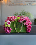 Emerald Hydrangea Luxe Handbag