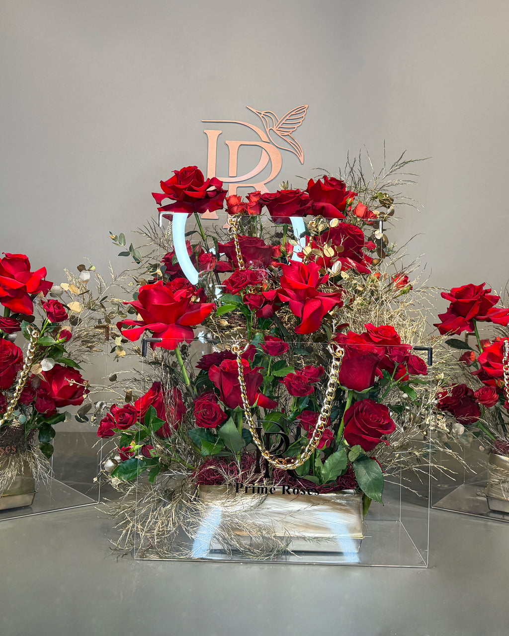 Luxury Red Roses in Acrylic Box
