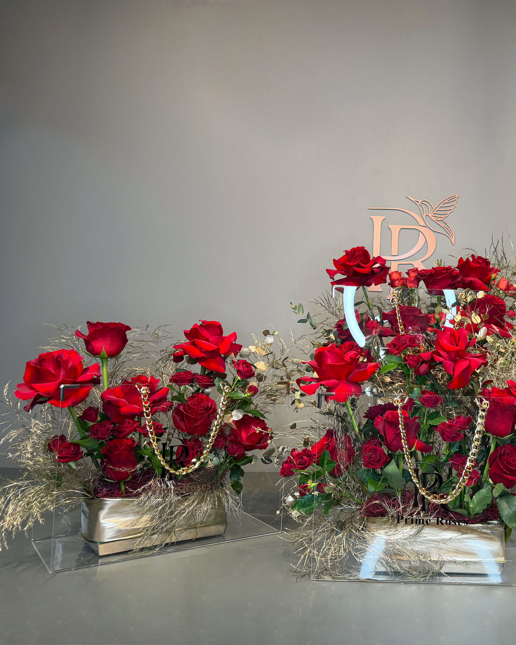 Luxury Red Roses in Acrylic Box
