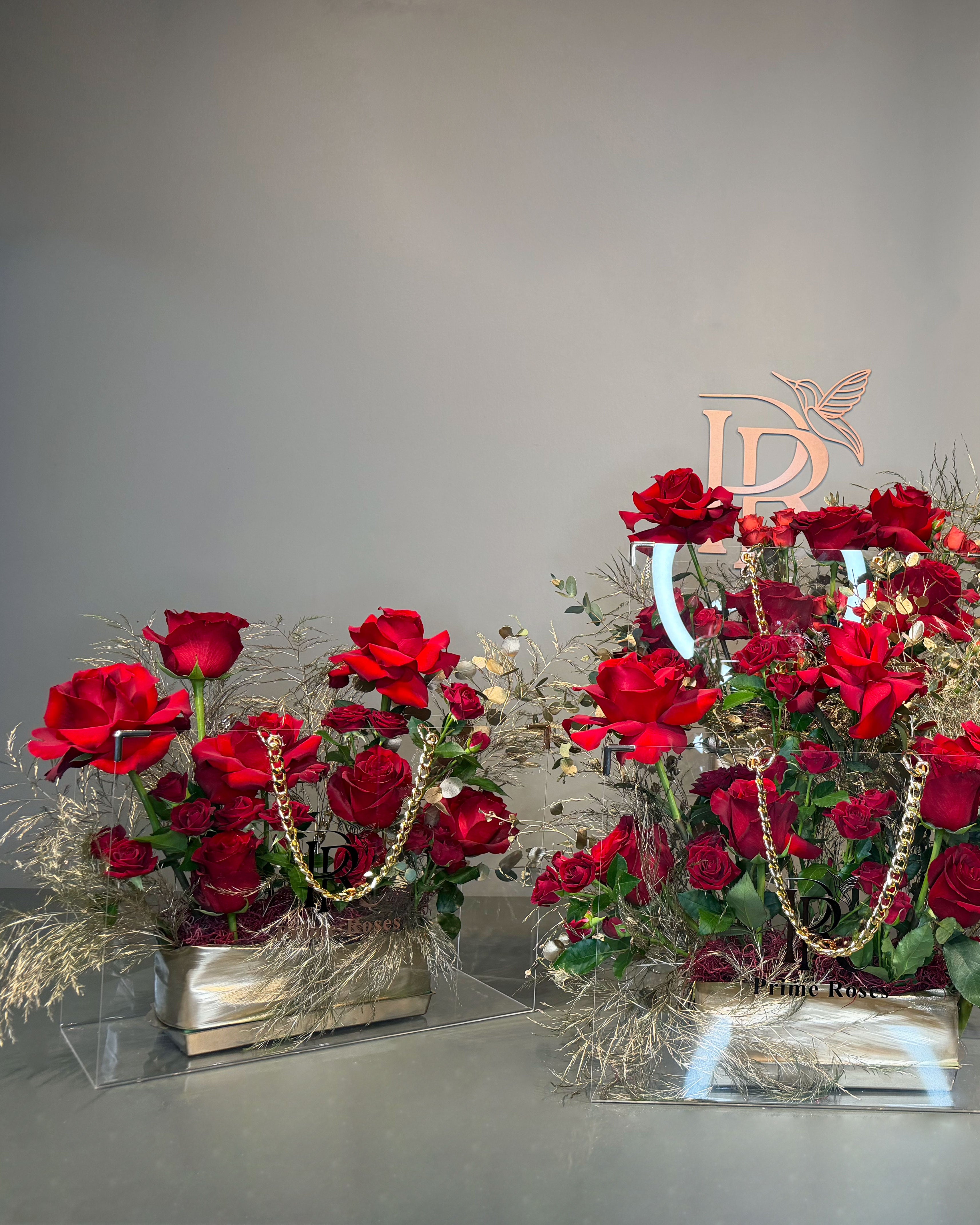 Luxury Red Roses in Acrylic Box