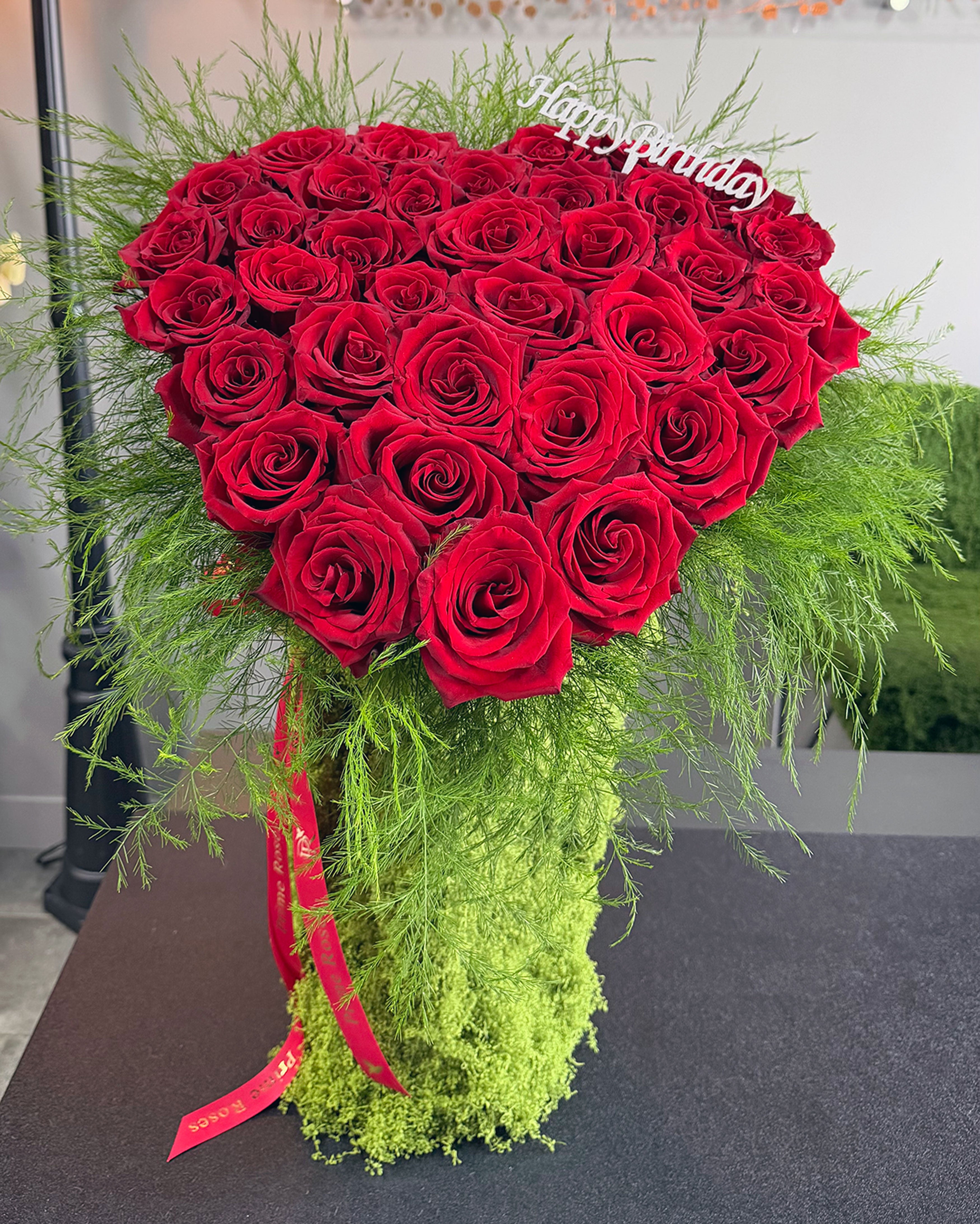 Heart of Red Roses Arrangement