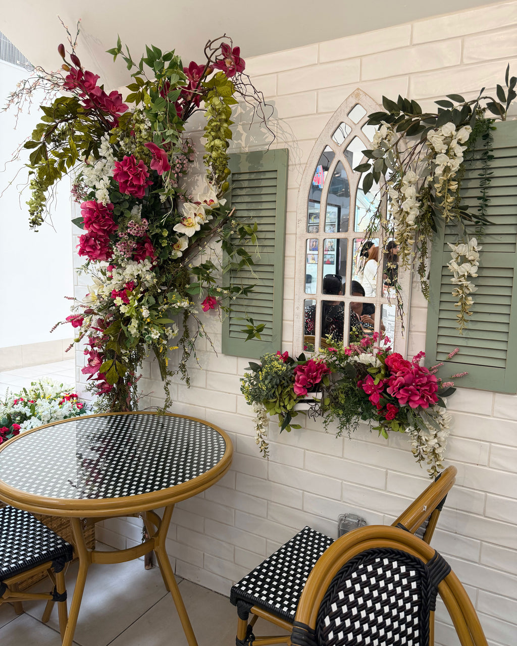 Romantic Garden Café Floral Installation