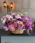 Blushing Garden Basket Arrangement
