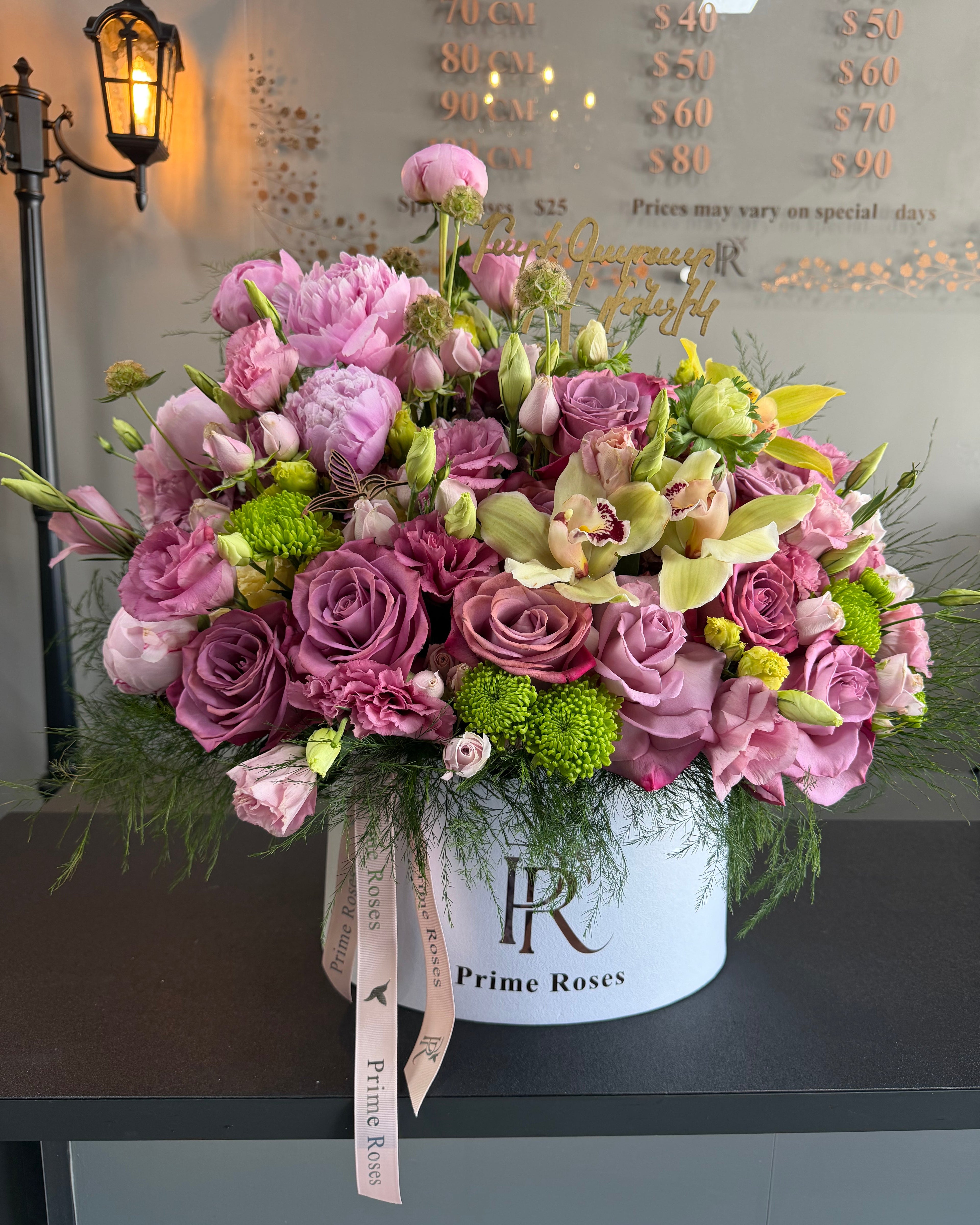 Pink Garden Elegance Luxury Flower Box