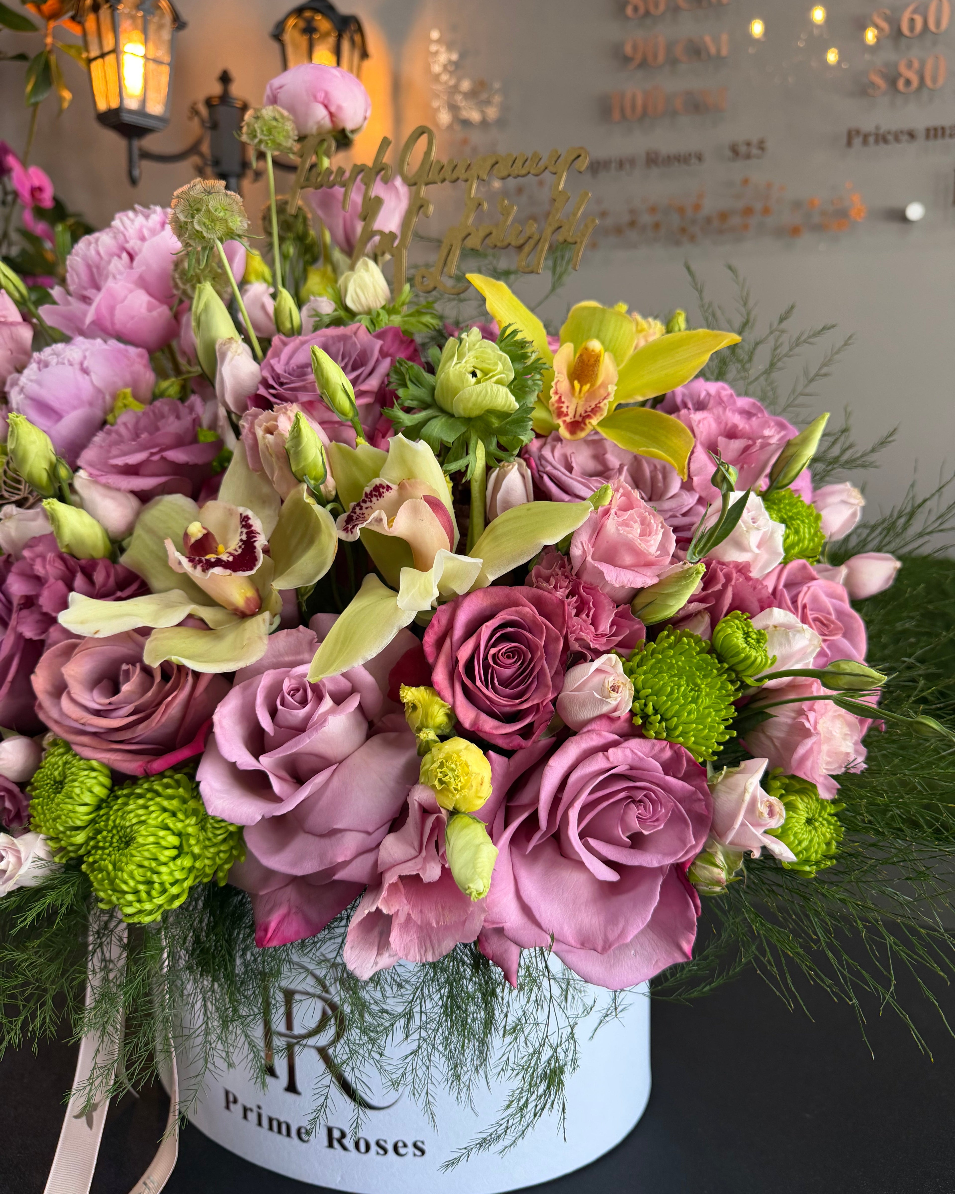 Pink Garden Elegance Luxury Flower Box