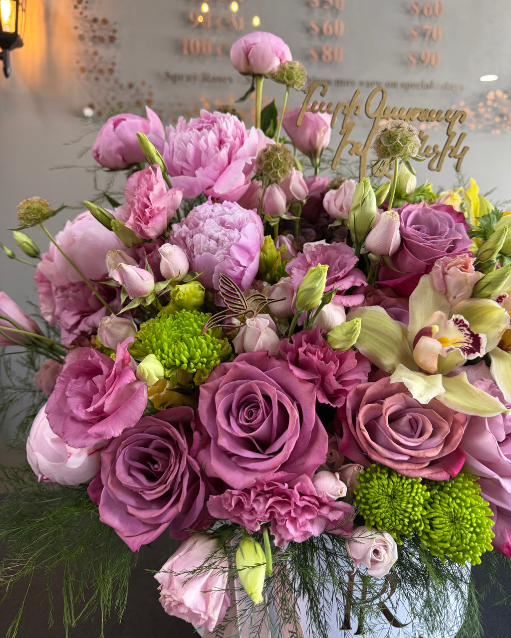 Pink Garden Elegance Luxury Flower Box