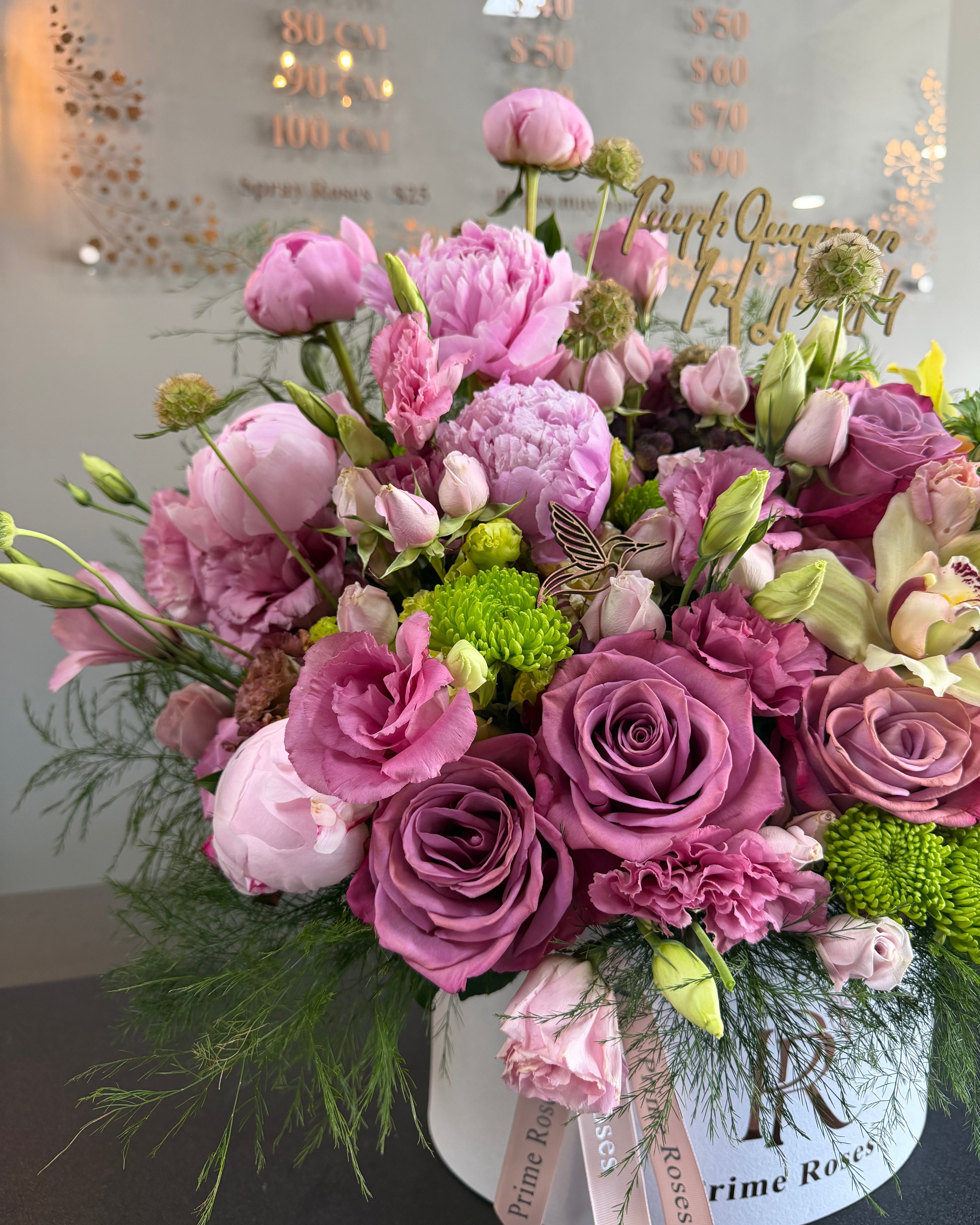 Pink Garden Elegance Luxury Flower Box