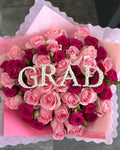 Graduation Bouquet with Wooden Lettering