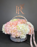 Blush & Ivory Hydrangea Basket