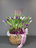 Purple Tulip Basket