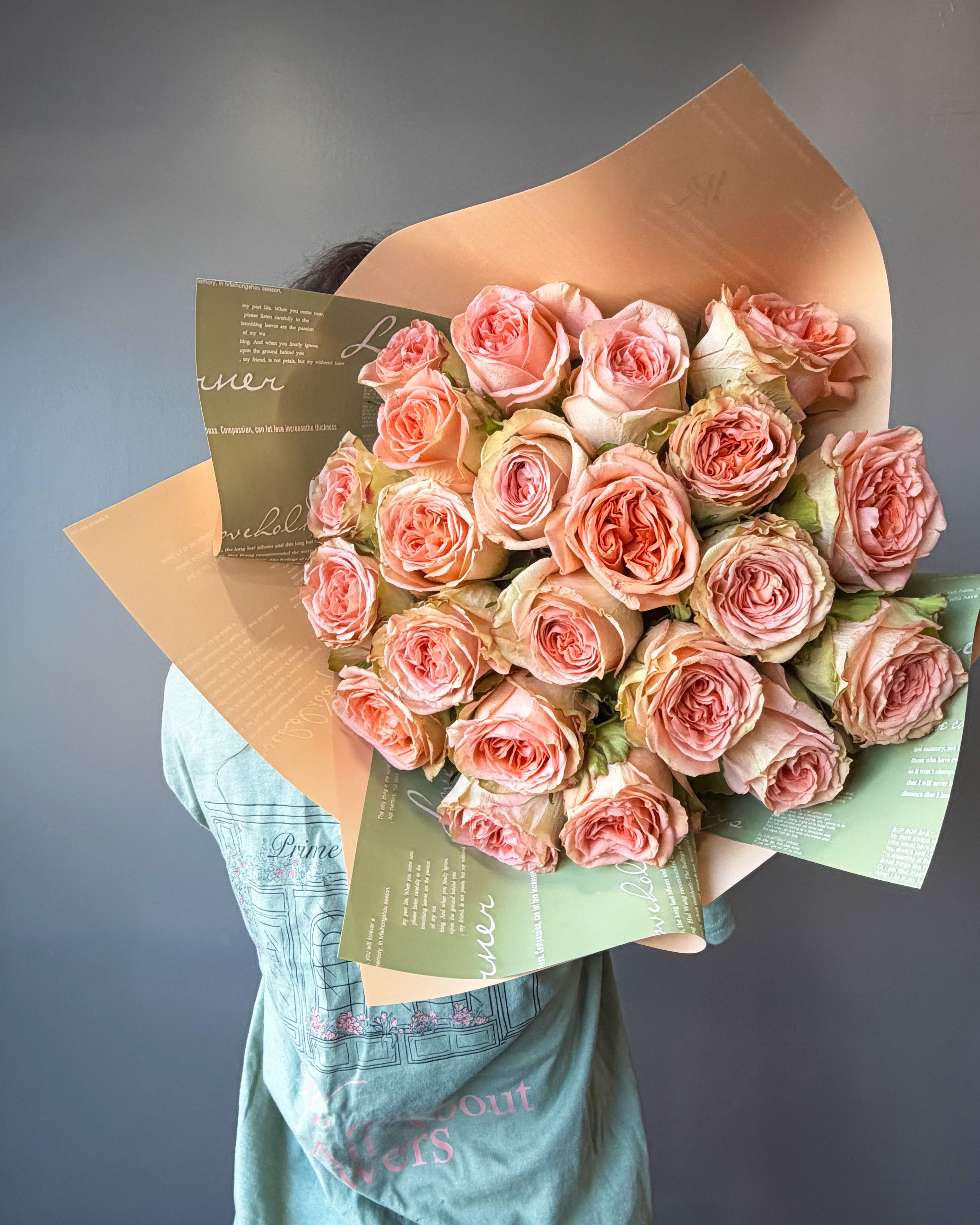 Blush Champagne Garden Roses