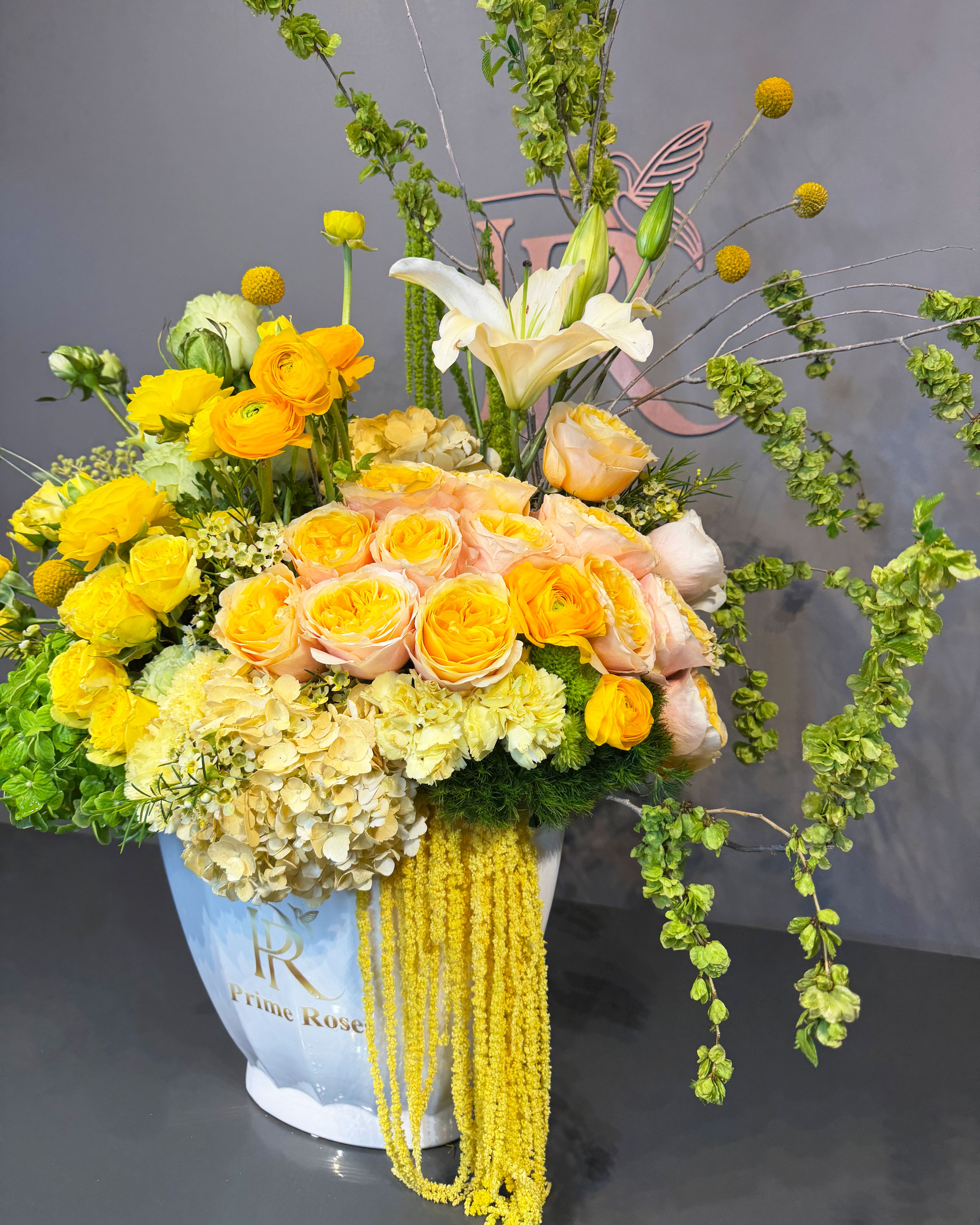 Golden Bloom Garden Vase