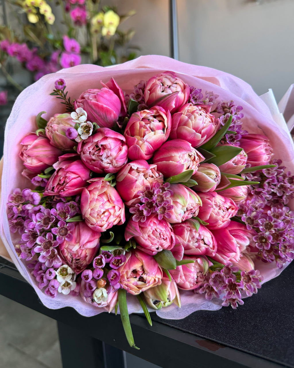 Peony Tulip Kiss Bouquet