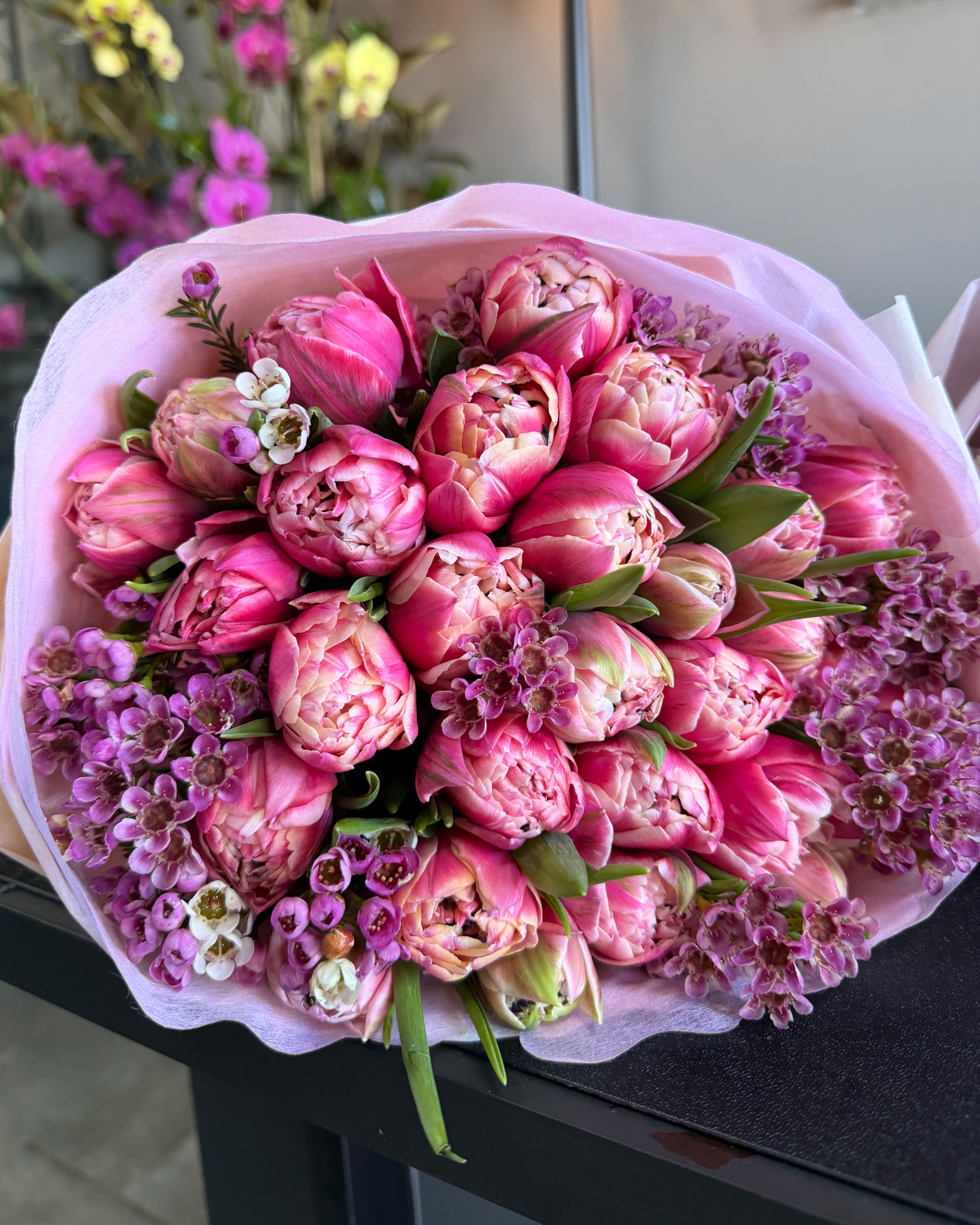 Peony Tulip Kiss Bouquet