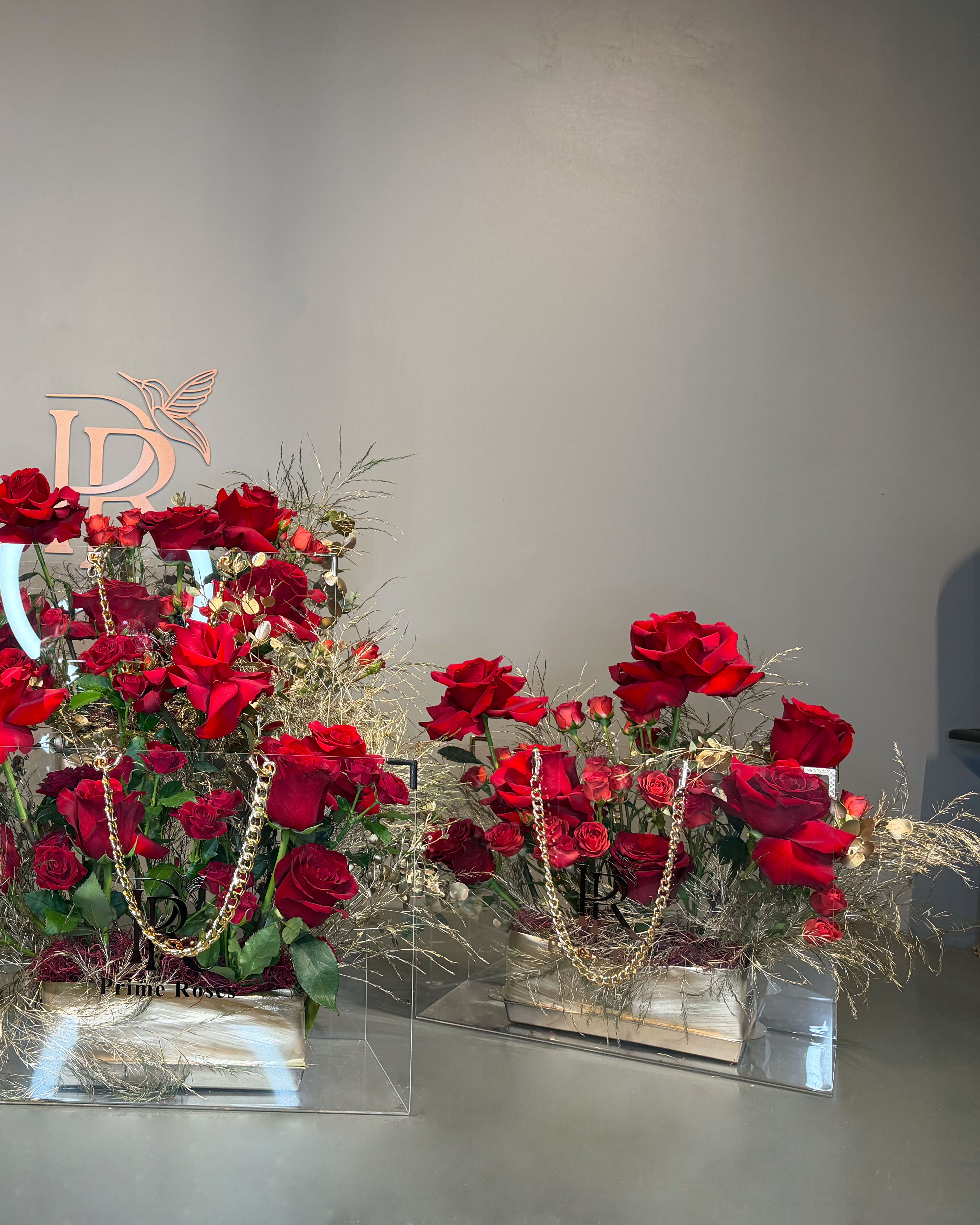Luxury Red Roses in Acrylic Box