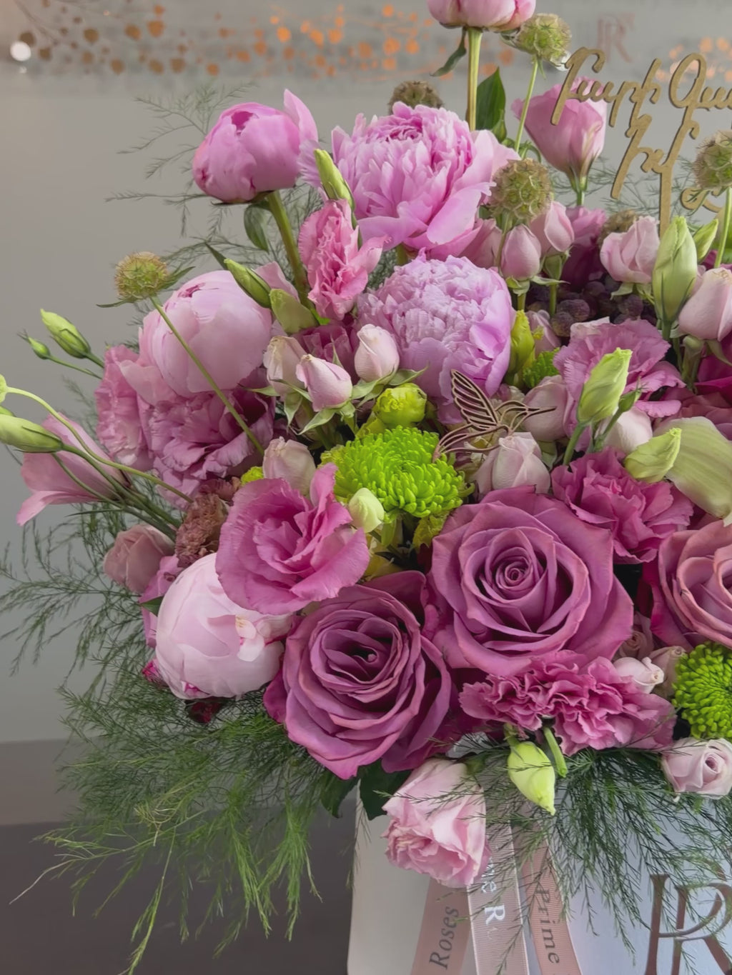 Pink Garden Elegance Luxury Flower Box