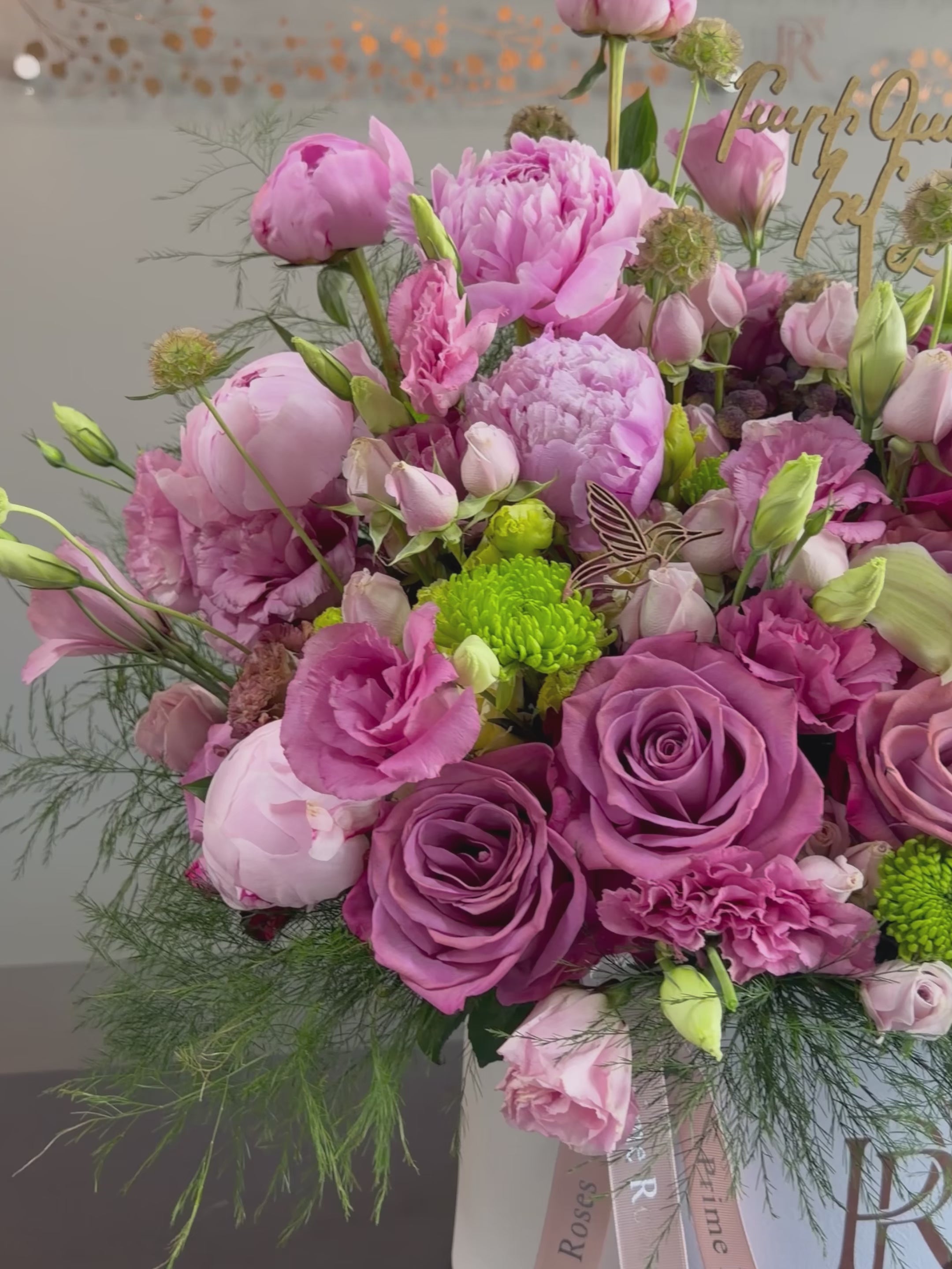 Pink Garden Elegance Luxury Flower Box