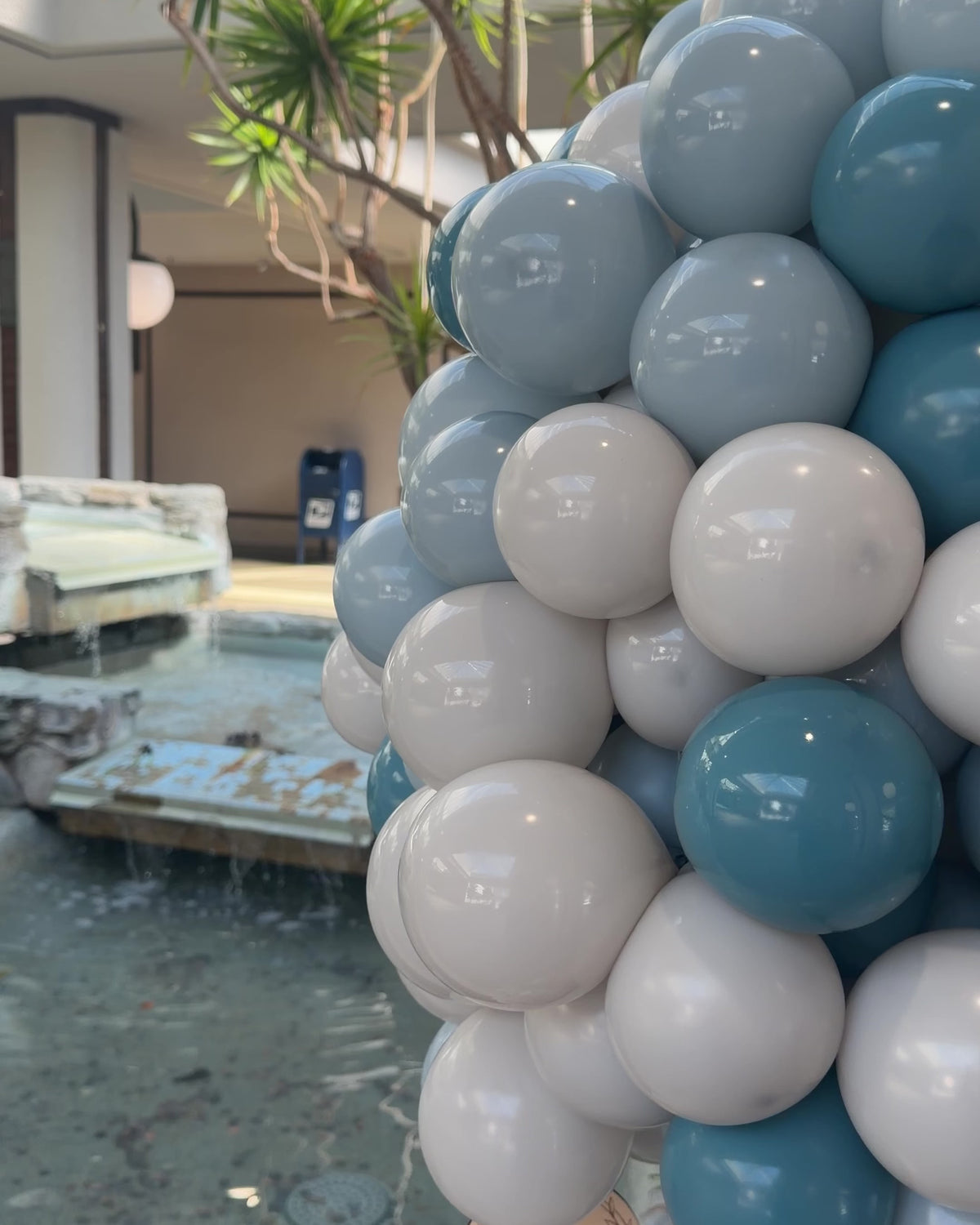 Blue  Balloon Cloud Baby Basket