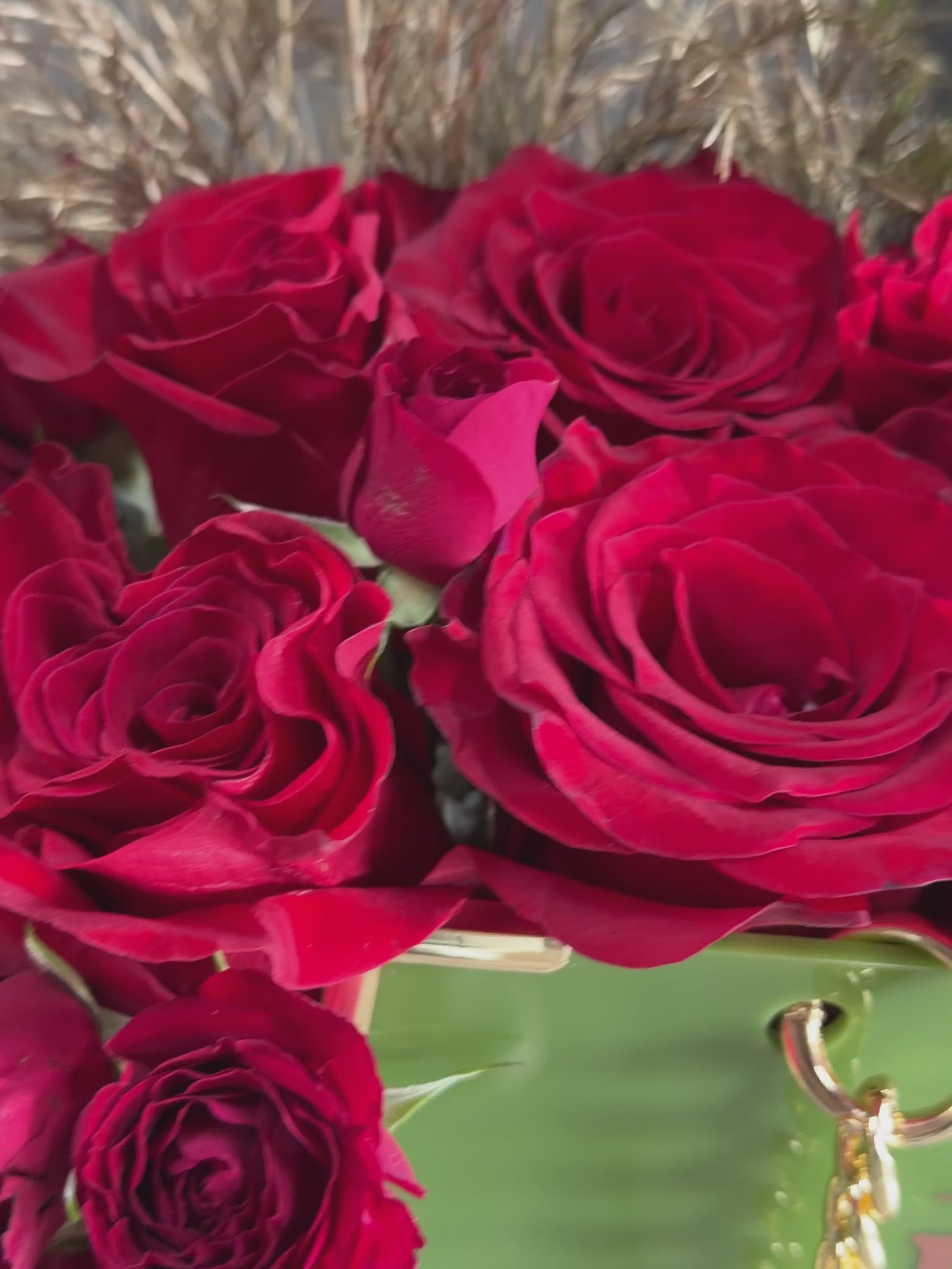 Luxury Red Rose Bag Arrangement