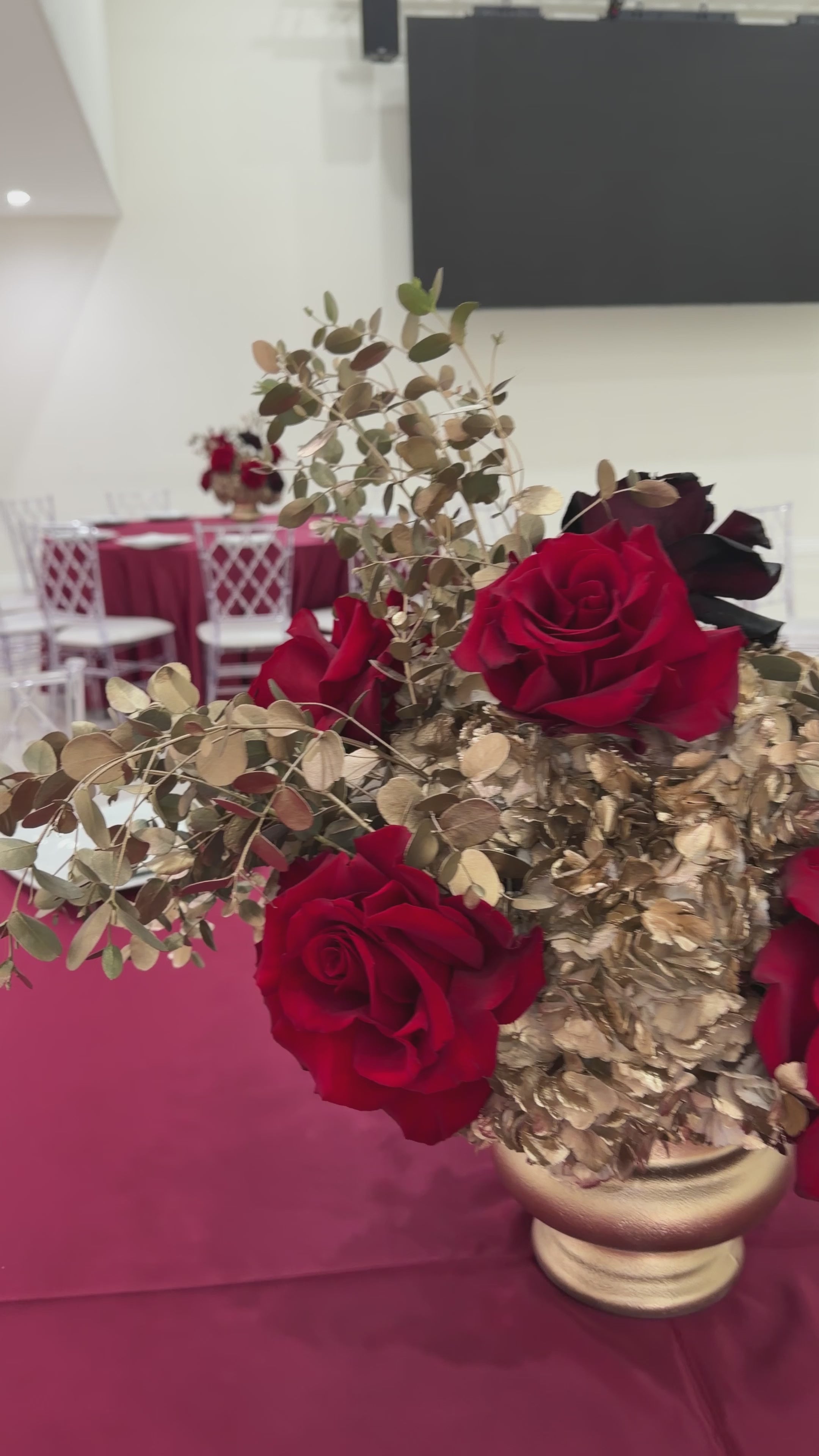 Golden Cloud Centerpieces