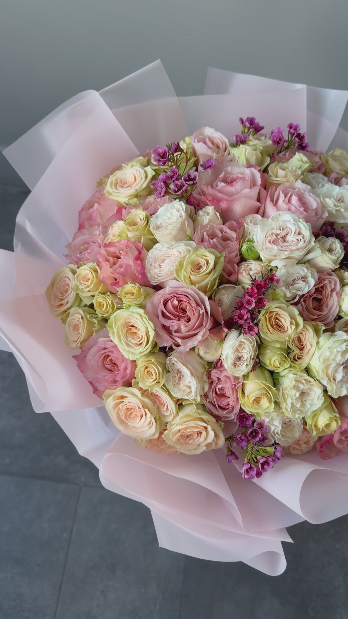 Pastel Rose Garden Bouquet