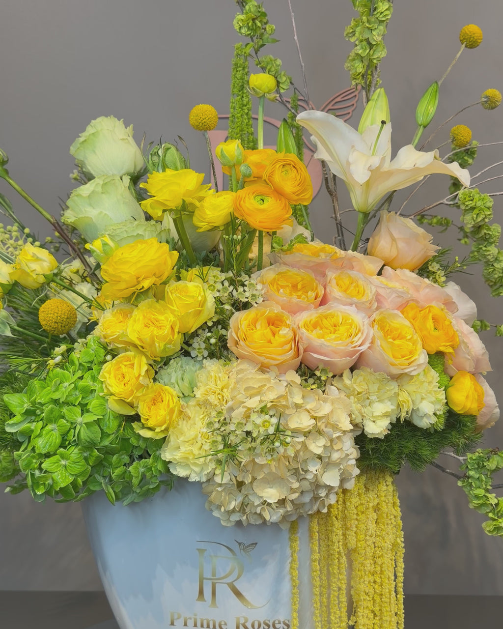 Golden Bloom Garden Vase