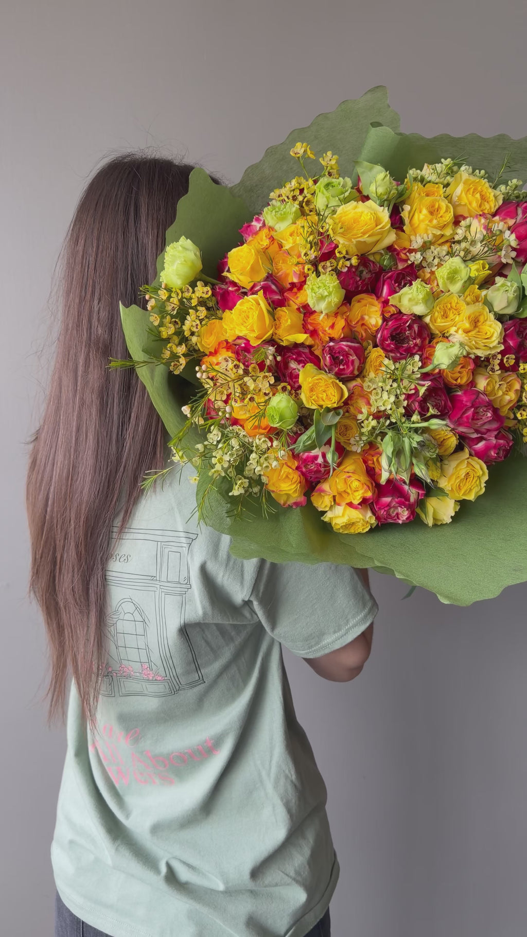 Citrus Sunset Roses Bouquet