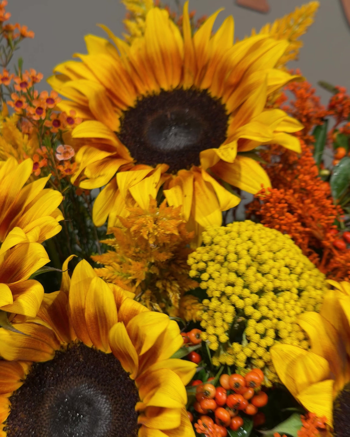 Golden Harvest Sunflower Arrangement