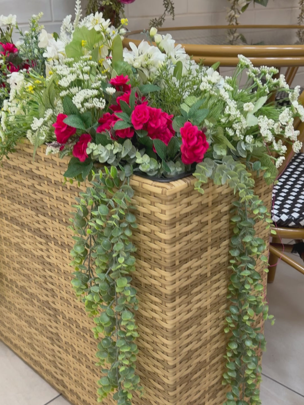 Romantic Garden Café Floral Installation