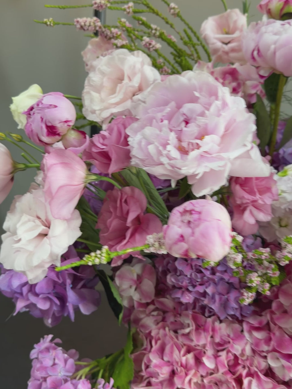 Blushing Garden Basket Arrangement