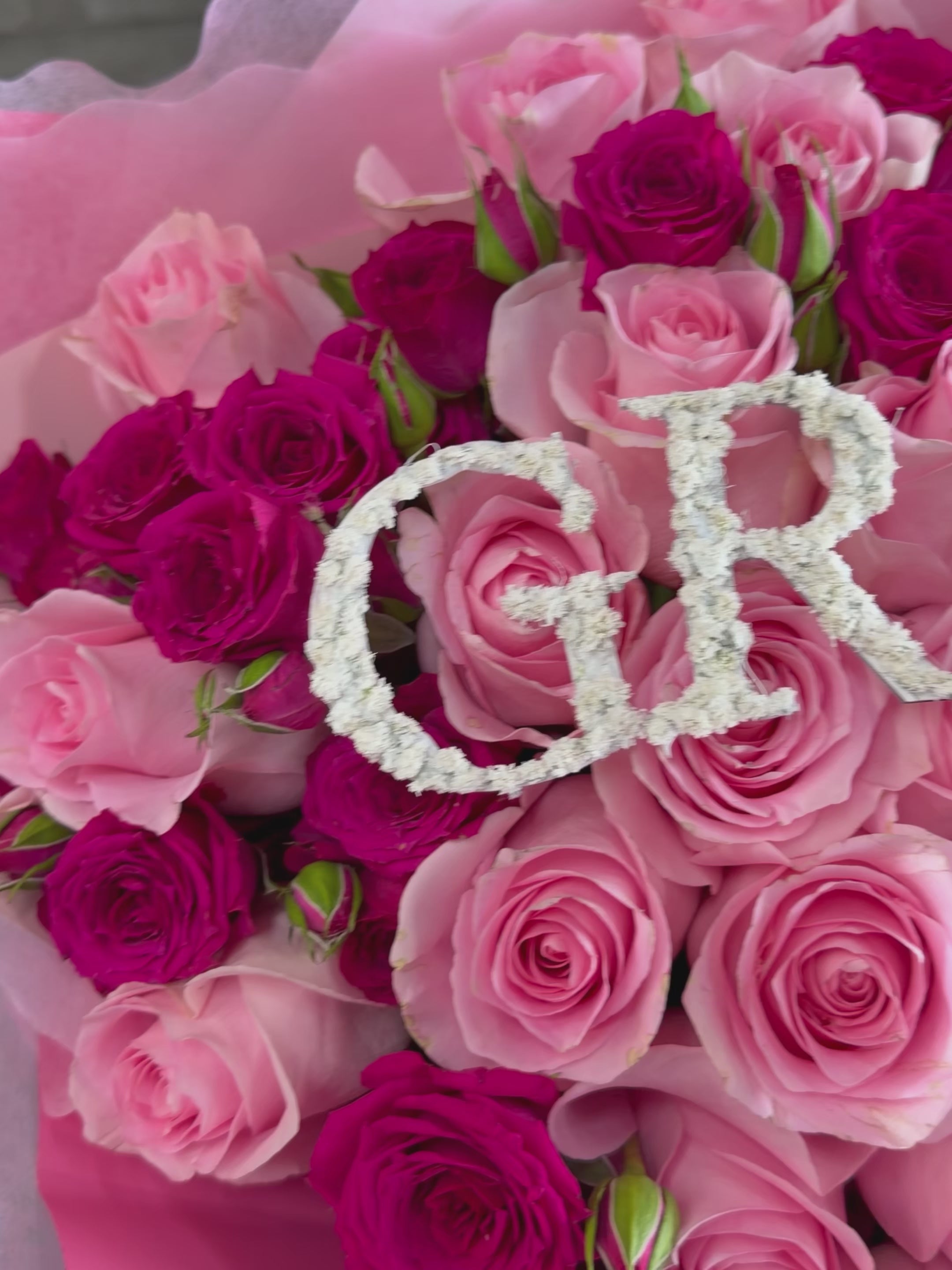Graduation Bouquet with Wooden Lettering